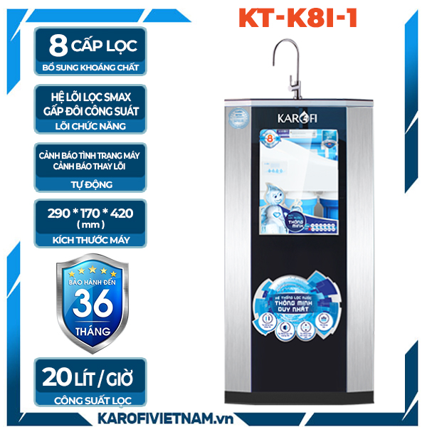 Máy lọc nước thông minh iRO 8 cấp tủ IQ - K8i-1
