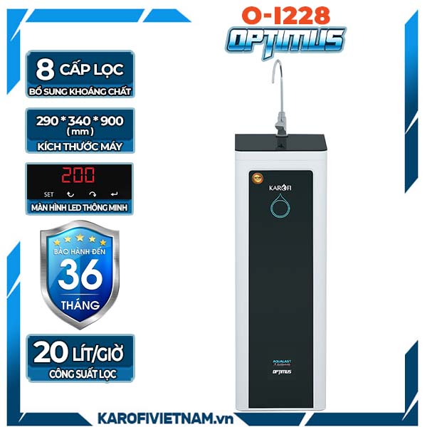 Máy lọc nước Karofi Optimus i2 - 8 lõi lọc - O-i228