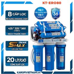 Máy lọc nước eRO 8 lõi không vỏ tủ - KT-eRO80