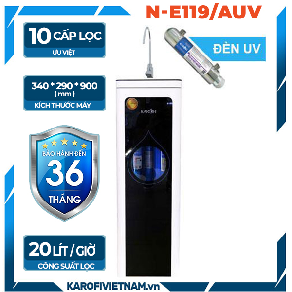 Máy lọc nước tiêu chuẩn - 9 lõi đèn UV - N-e119/AUV