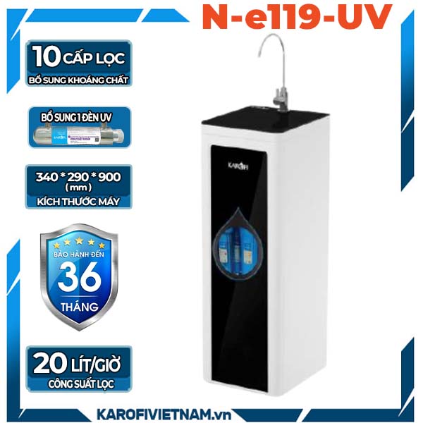Máy lọc nước tiêu chuẩn - 9 lõi đèn UV - N-e119/AUV
