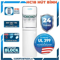 Cây nước nóng lạnh hút bình Karofi HC18