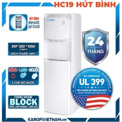 Cây nước nóng lạnh hút bình Karofi HC19