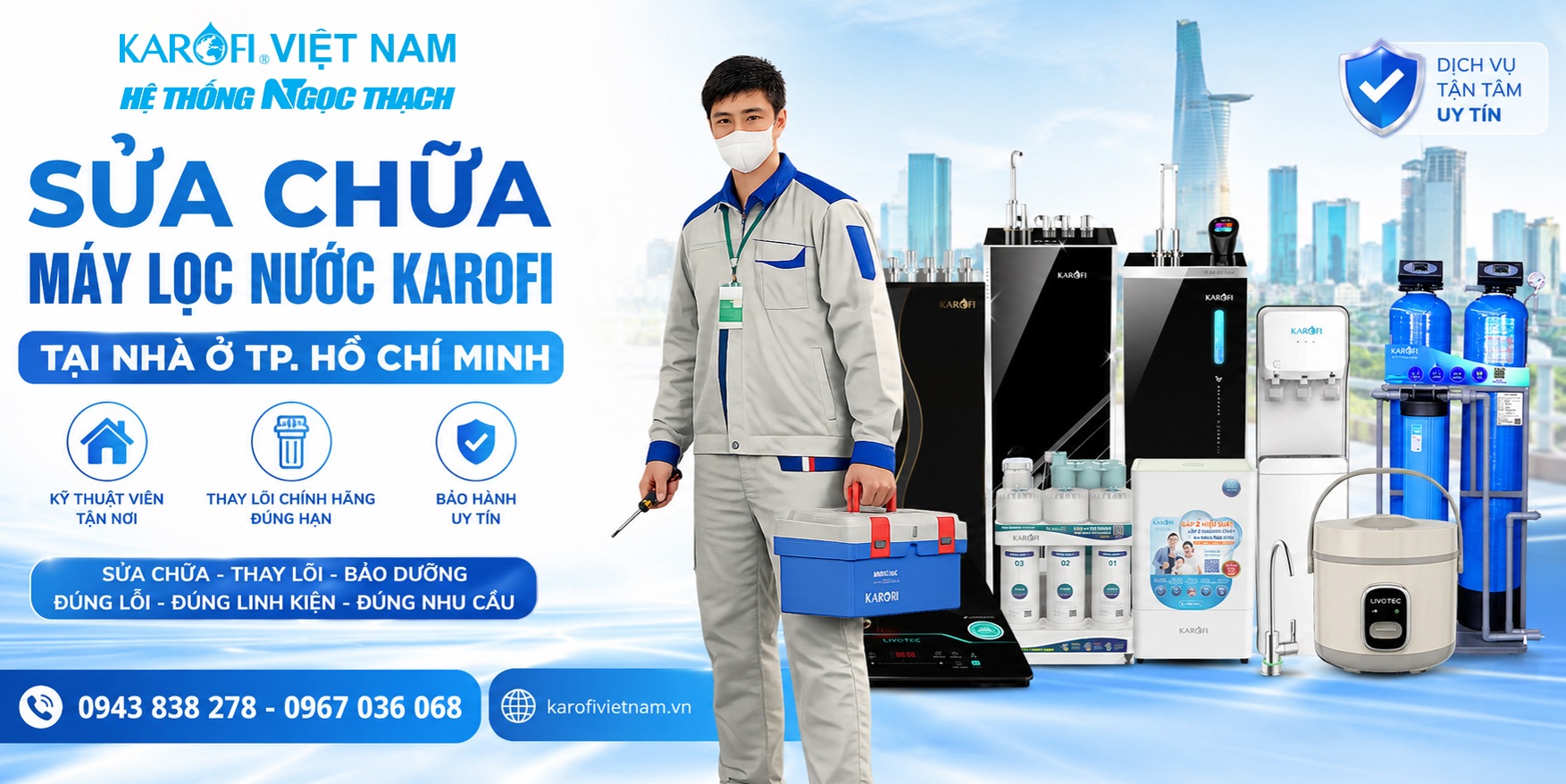 Sửa chữa máy lọc nước karofi tại nhà ở Thành Phố Hồ Chí Minh