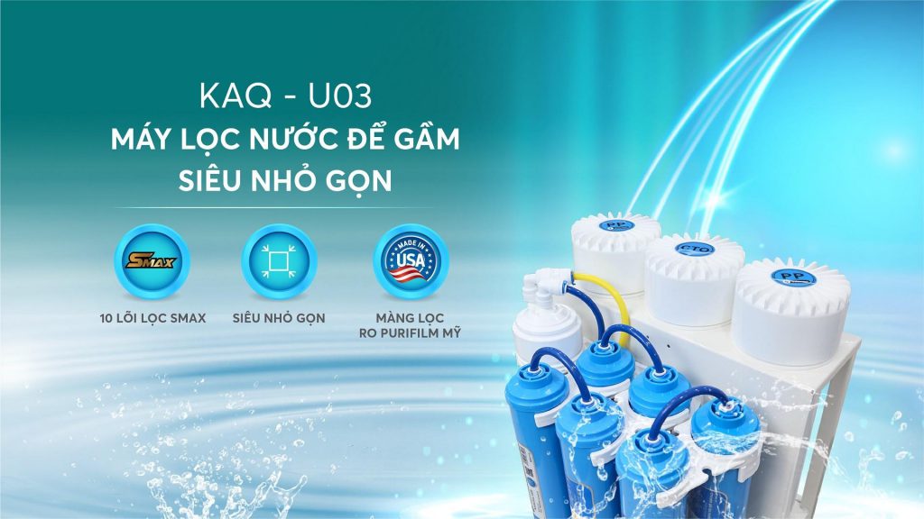 Máy lọc nước Karofi KAQ-U03 - 10 lõi Hydrogen