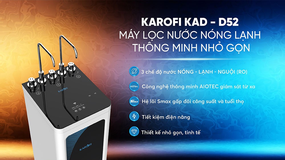 Tính năng máy lọc nước nóng lạnh Karofi KAQ-D52