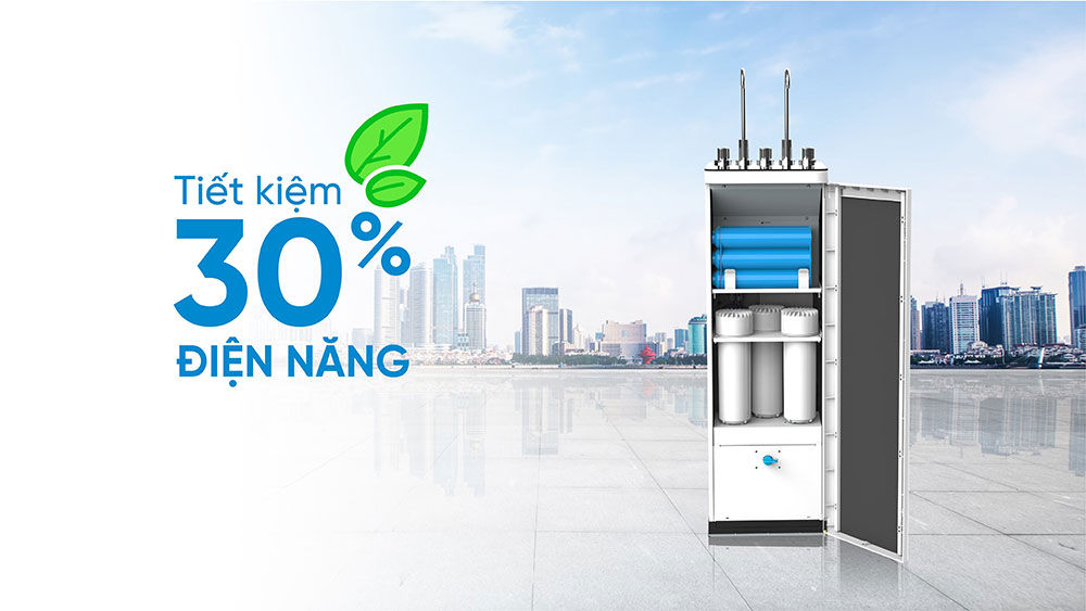 Hệ thống 10 lõi lọc mạnh mẽ hoàn toàn mới và tiết kiệm điện năng tới 30%