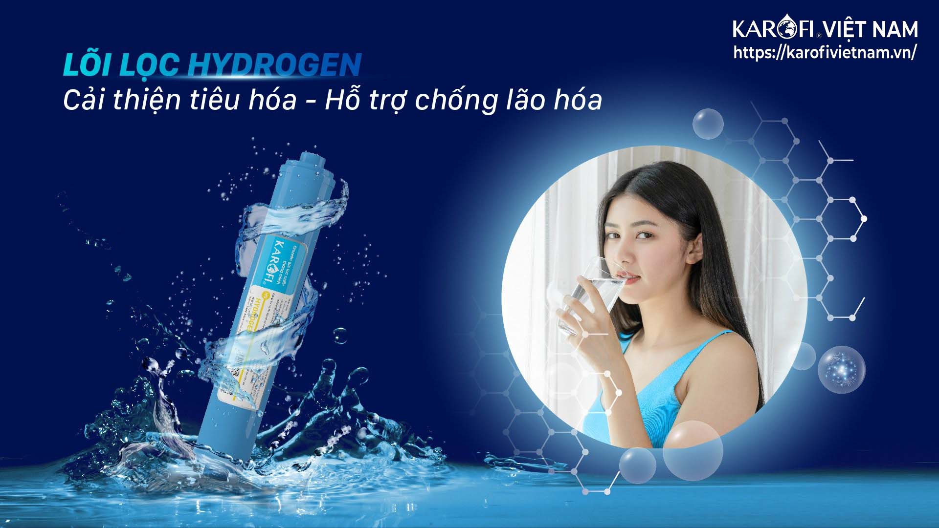 Karofivietnam.vn Lõi lọc Hydrogen - Cải thiện tiêu hóa - Hỗ trợ chống lão hóa