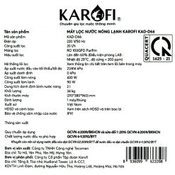 Ro Nong Lanh Karofi Kad D66 Thong So