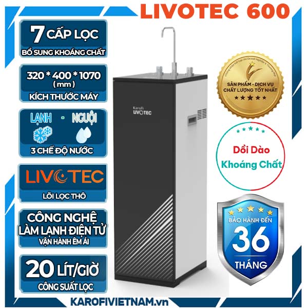 Máy lọc nước Lạnh Nguội Karofi Livotec 600