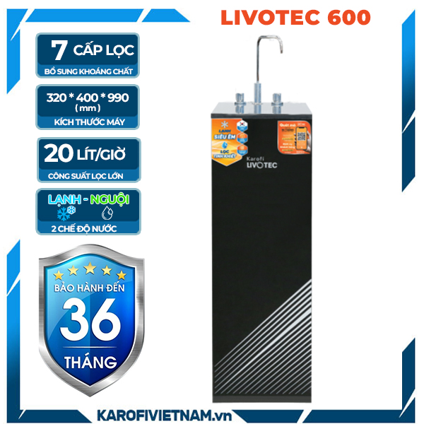 Máy lọc nước Lạnh Nguội Karofi Livotec 600