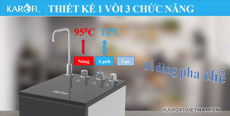 May Loc Nuoc Nong Lanh Nguoi Karofi Livotec 611 3chucnang