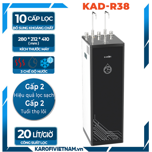 Máy lọc nước nóng lạnh Karofi KAD-R38