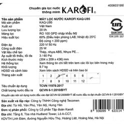 Máy lọc nước thông minh Karofi KAQ-U95 - Lõi chặn Canxi