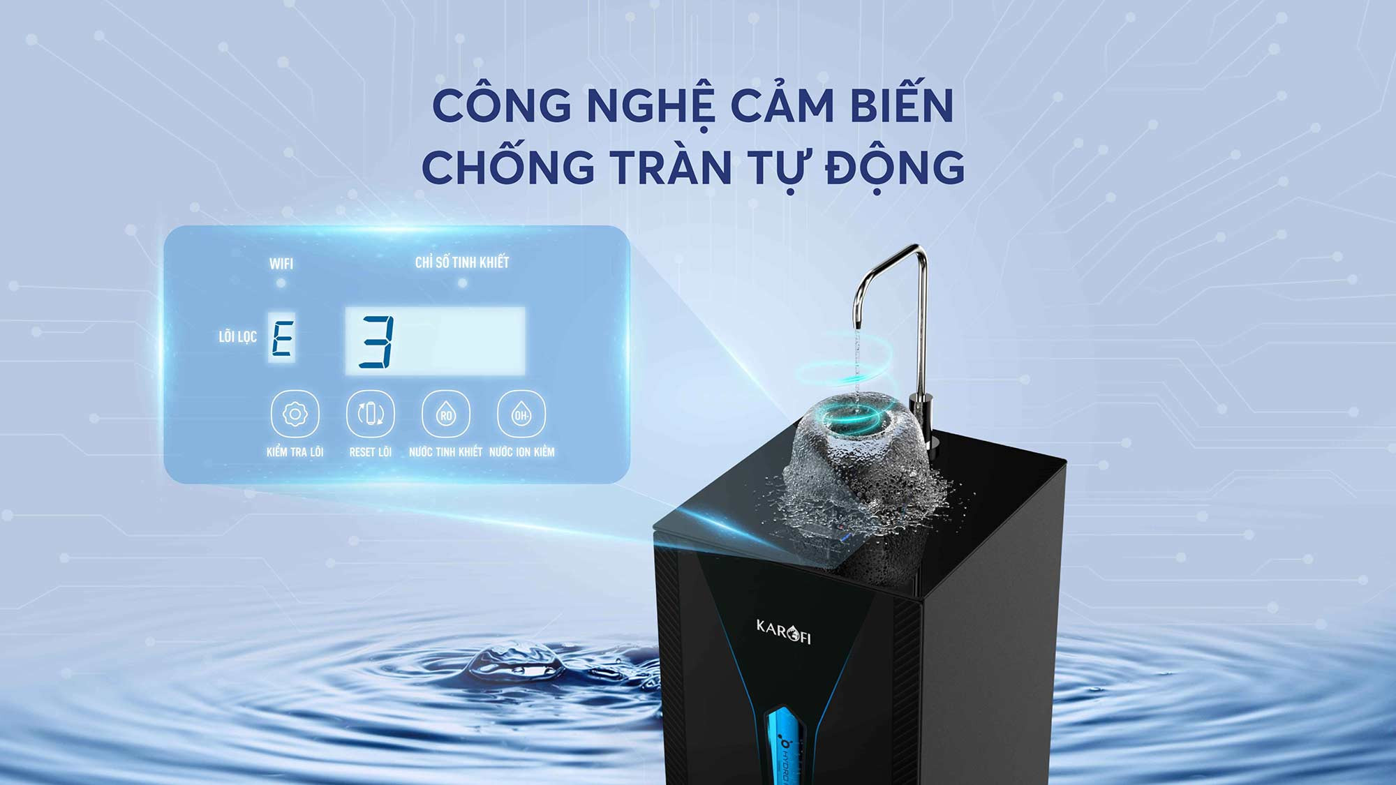 Máy lọc nước ion kiềm Karofi KAE-S65
