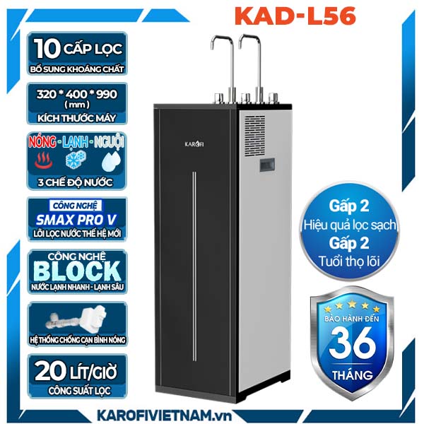 Máy lọc nước nóng lạnh Karofi KAD-L56 - Mẫu [year]