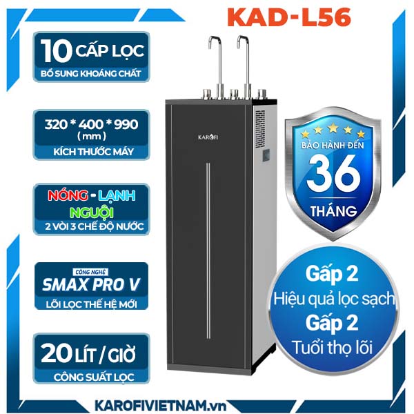 Máy lọc nước nóng lạnh Karofi KAD-L56 - Mẫu [year]