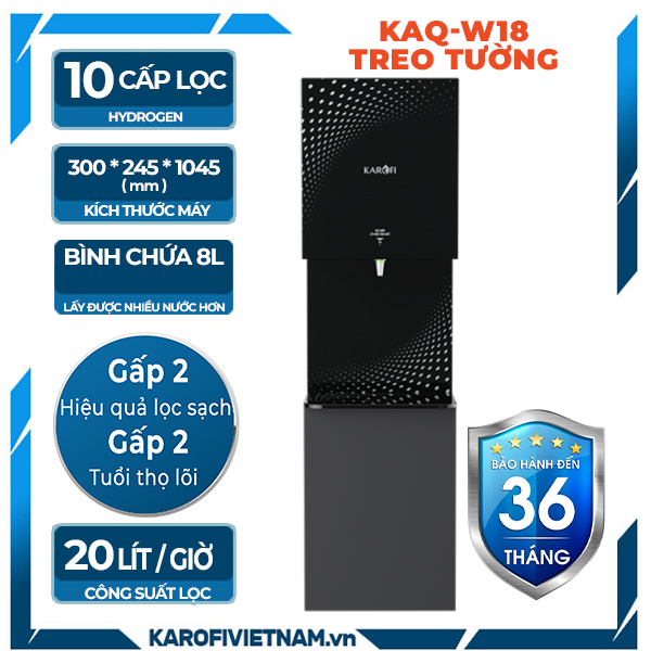 Máy lọc nước nóng lạnh treo tường Karofi KAQ-W18