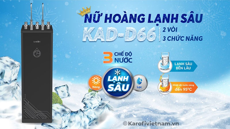 Máy lọc nước nóng lạnh Karofi KAD-D66