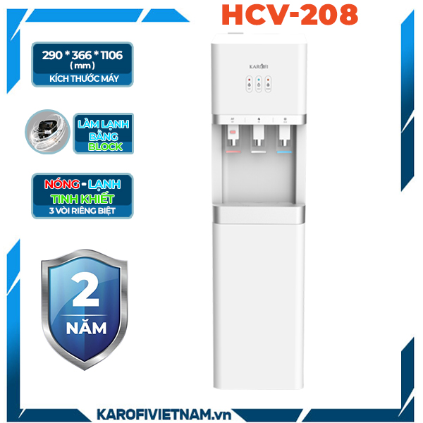 Cây nước nóng lạnh nguội hút bình Karofi HCV208 - Mới [year]