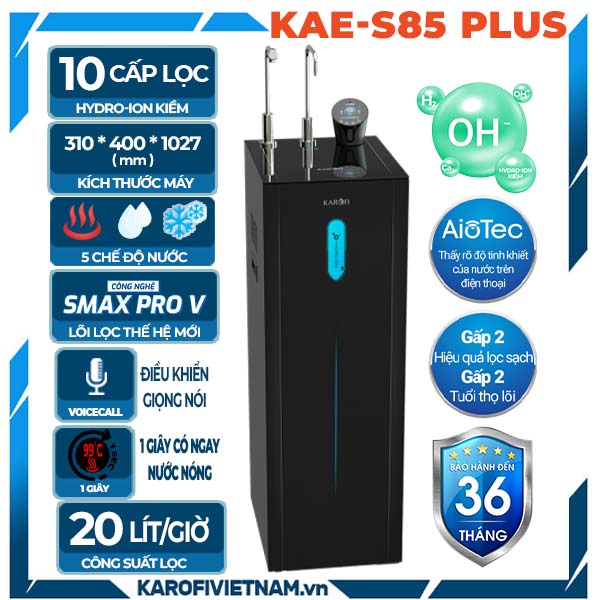 Máy lọc nước nóng lạnh Hydro-ion KAE-S85 Plus