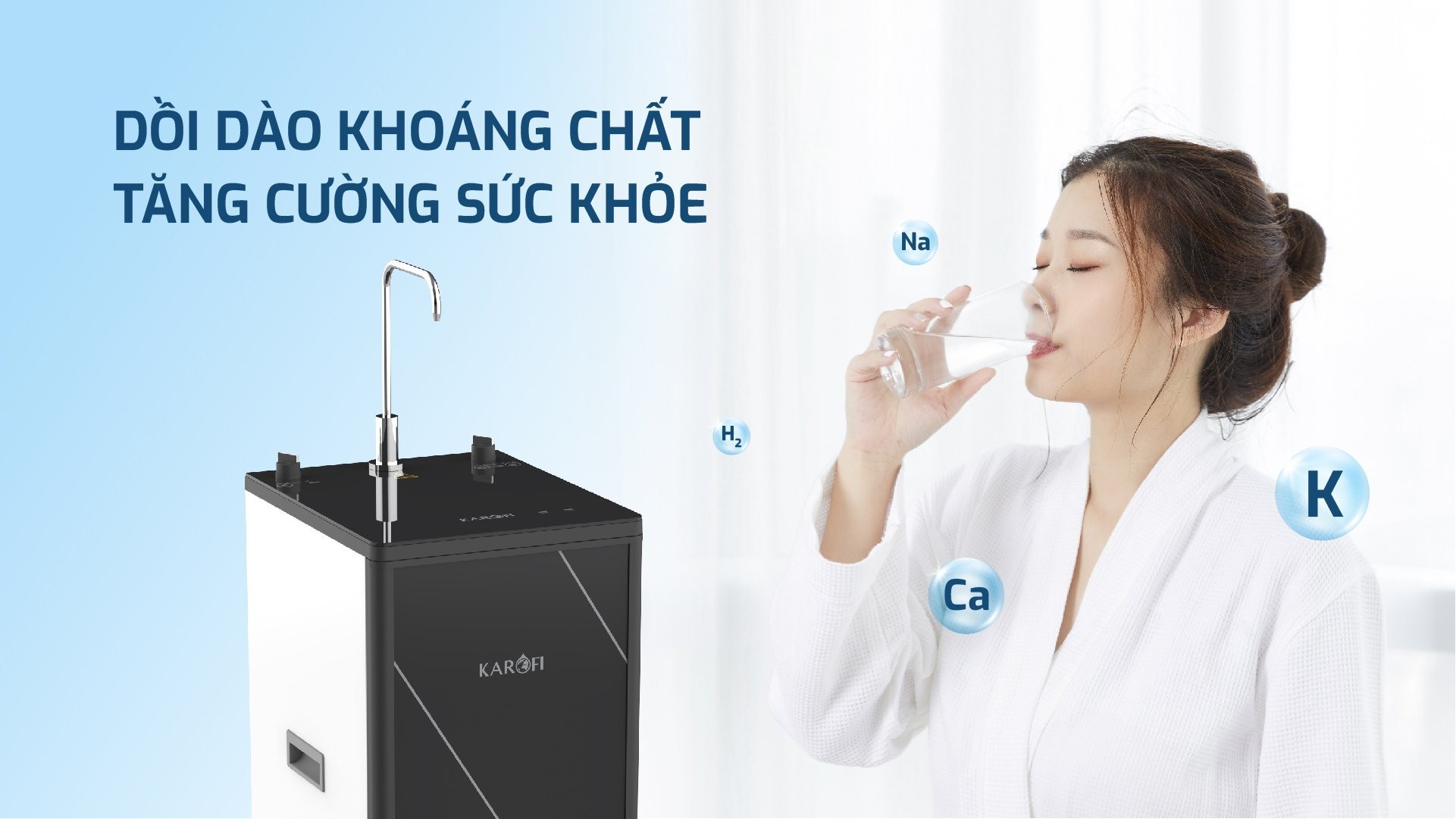 Máy lọc nước nóng lạnh Karofi KAD-D66V