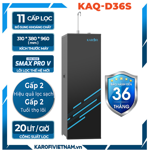 Máy lọc nước Karofi KAQ-D36S - 11 cấp lọc