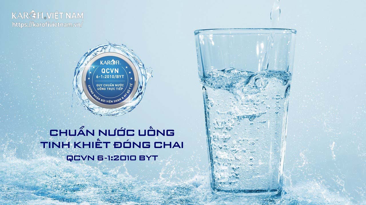 Karofivietnam.vn - máy lọc nước nóng lạnh Karofi D59 - Nước sau lọc đạt chuẩn nước uống tinh khiết đóng chai QCVN 6-1:2010 BYT