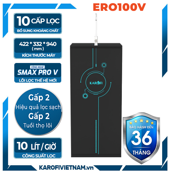 Máy lọc nước Karofi ERO100V - Có tủ - Mẫu mới