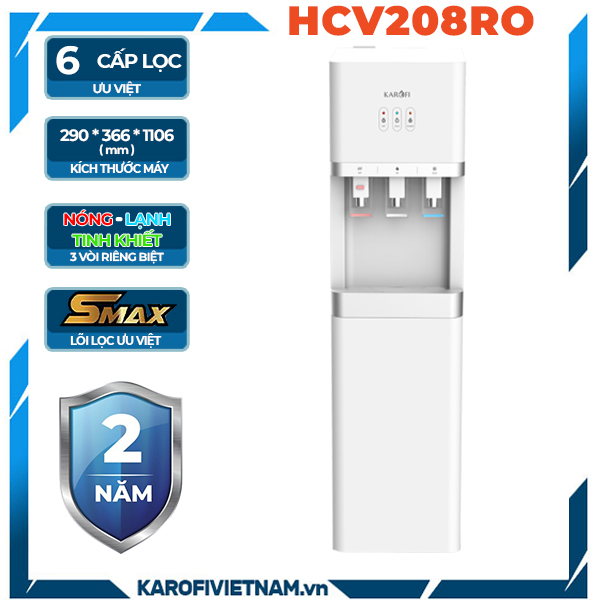 Cây lọc nước nóng lạnh Karofi HCV208RO