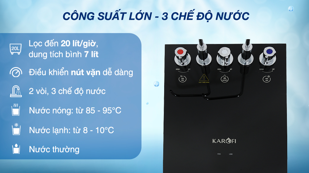 Máy lọc nước nóng lạnh KAROFI KAD-X60