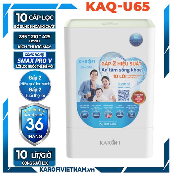 Máy lọc nước Karofi KAQ-U65