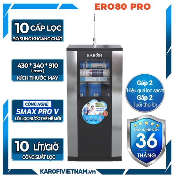 Máy lọc nước RO Karofi ERO80 PRO
