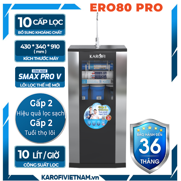 Máy lọc nước RO Karofi ERO80 PRO