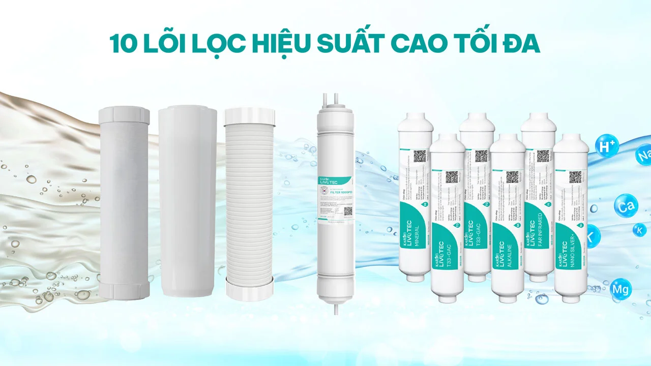Máy lọc nước nóng lạnh Karofi Livotec 628
