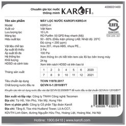 Máy lọc nước RO Karofi K8RO-H