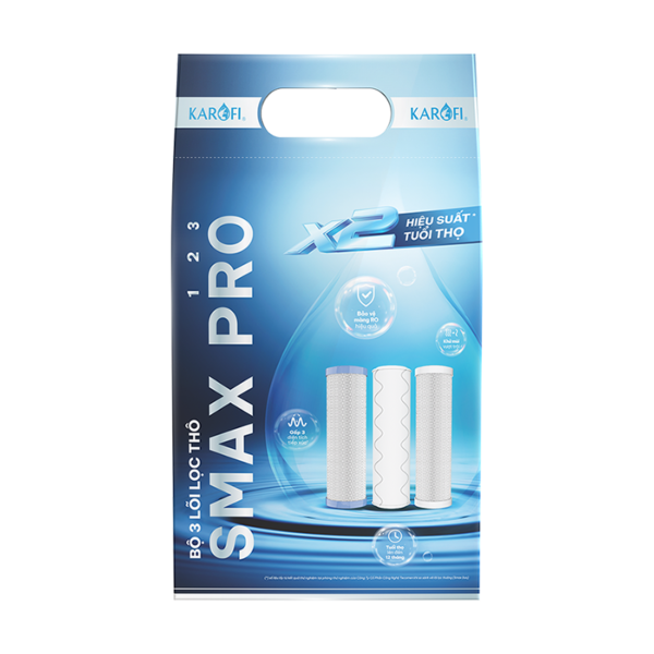 Bộ 3 lõi lọc thô Smax Pro 1 2 3 Karofi