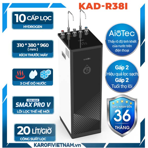 Máy lọc nước nóng lạnh Karofi KAD-R38i