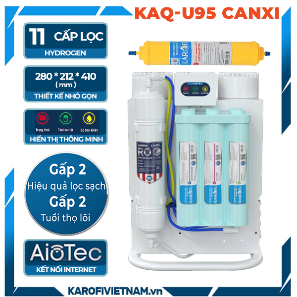Máy lọc nước thông minh Karofi KAQ-U95 - Lõi chặn Canxi