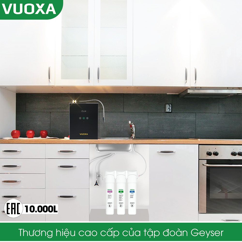 Lắp đặt máy lọc nước ion kiềm giàu hydro Vuoxa i5000