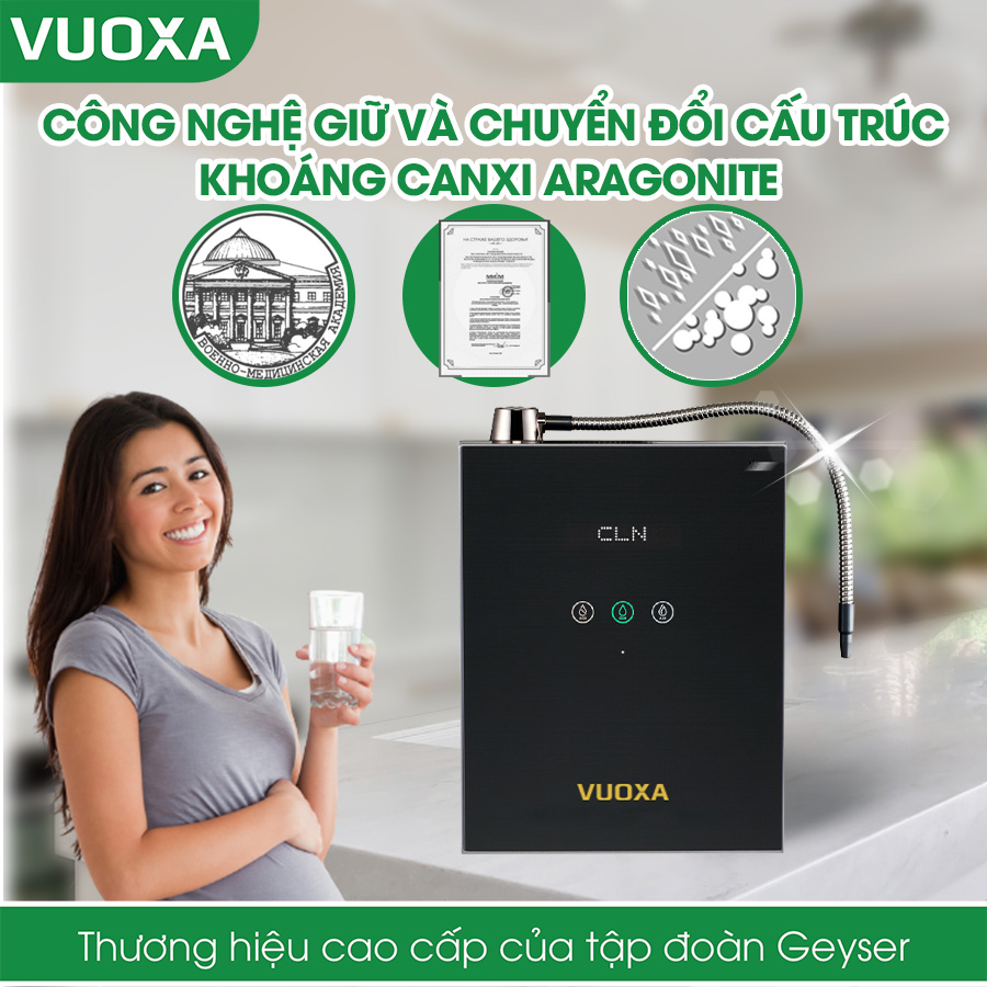 Công nghệ giữ lại khoáng chất của máy lọc nước ion kiềm giàu hydro vuoxa i5000