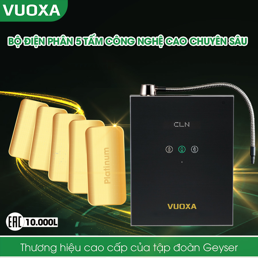 Máy lọc nước ion kiềm vuoxa i5000 5 tấm điện cực platinum