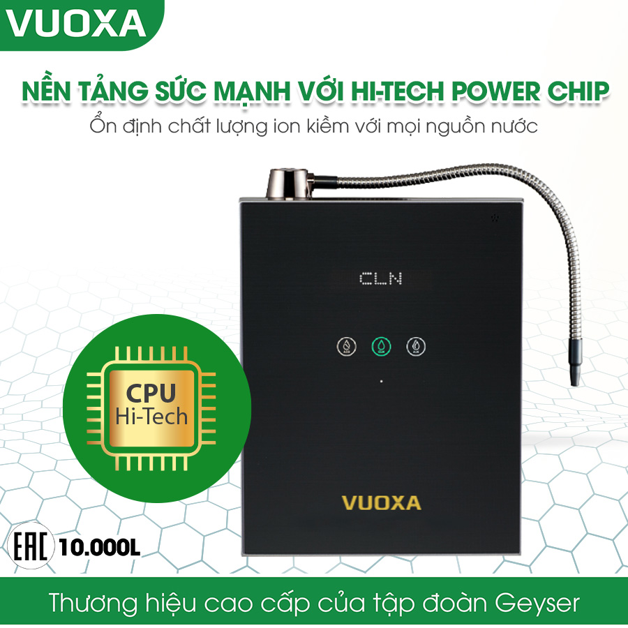 Máy lọc nước ion kiềm vuoxa i5000 sử dụng chip thông minh