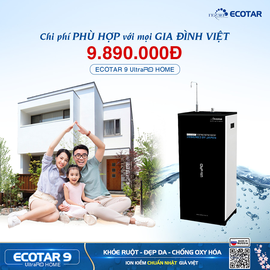 Tiết kiệm chi phí mua và sử dụng với Geyser Ecotar 9 Ultra RO Home
