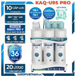 Máy lọc nước RO Karofi KAQ-U95 Pro (Thông minh - 2026 - tự động kiểm soát nước sạch)