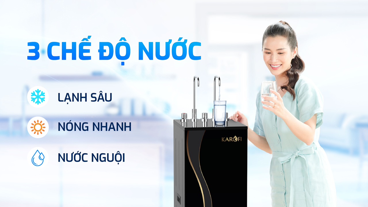 Máy lọc nước nóng lạnh Karofi KAD-D66S PRO