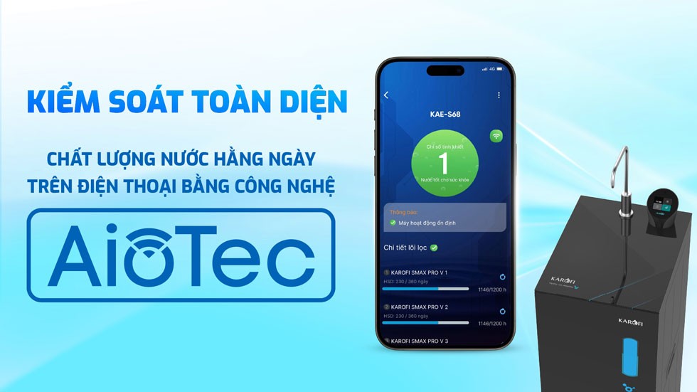 Máy lọc nước Hydro-ion kiềm Karofi KAE-S68