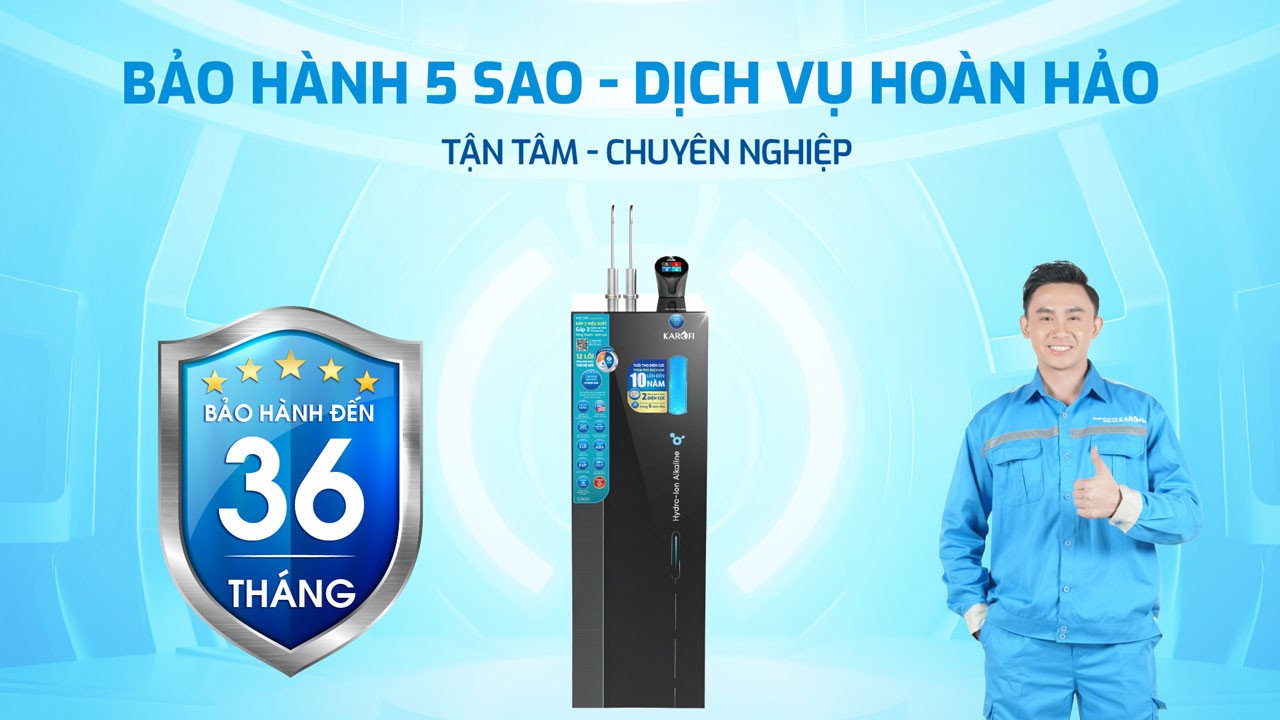 Máy lọc nước nóng lạnh Hydro-ion kiềm Karofi KAE-S86
