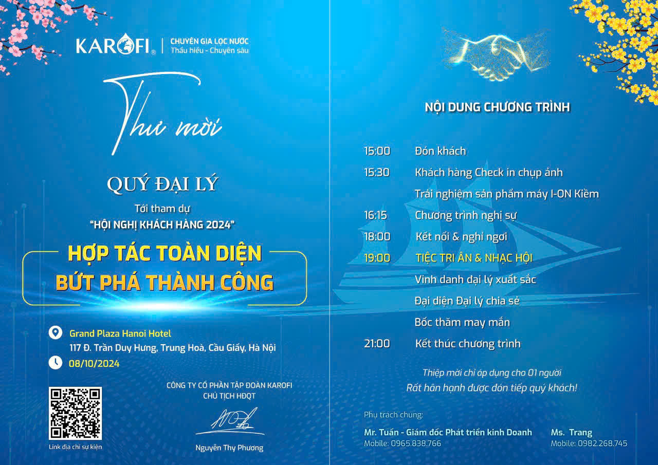Hội nghị Khách hàng 2024: Karofi ra mắt sản phẩm đột phá - Máy lọc nước Ion Kiềm