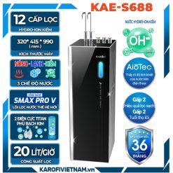 Máy lọc nước Hydro-ion kiềm nóng lạnh Karofi KAE-S688